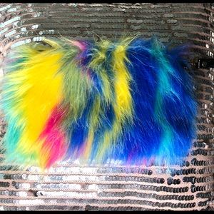 Colorful flurry wristlet